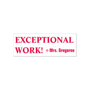 Auto Entintado "TRABALHO EXCEPCIONAL!" Carimbo de Borracha do Pro