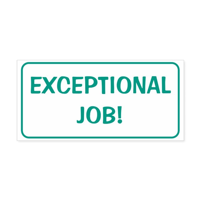 Auto Entintado "TRABALHO EXCEPCIONAL!" Carimbo de Reconhecimento  (Design)