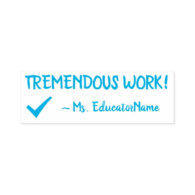 Auto Entintado "TRABALHO FORMIDÁVEL!" + Nome do Tutor Carimbo de  (Design)