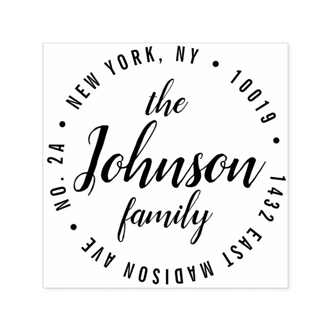 Auto Entintado Trendência do Carimbo de Autoimpressão do Endereço (Design)