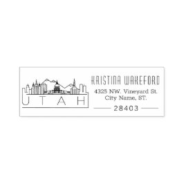 Auto Entintado Utah | Carimbo de autoimpressão de endereço person