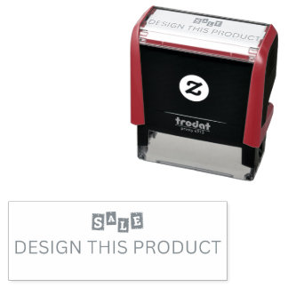 Auto Entintado VENDA! Carimbo de borracha - Tinta vermelha - Cinz