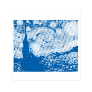AUTO ENTINTADO VINTAGE VAN GOGH: CARIMBO DE BORRACHA "STARRY NIGH