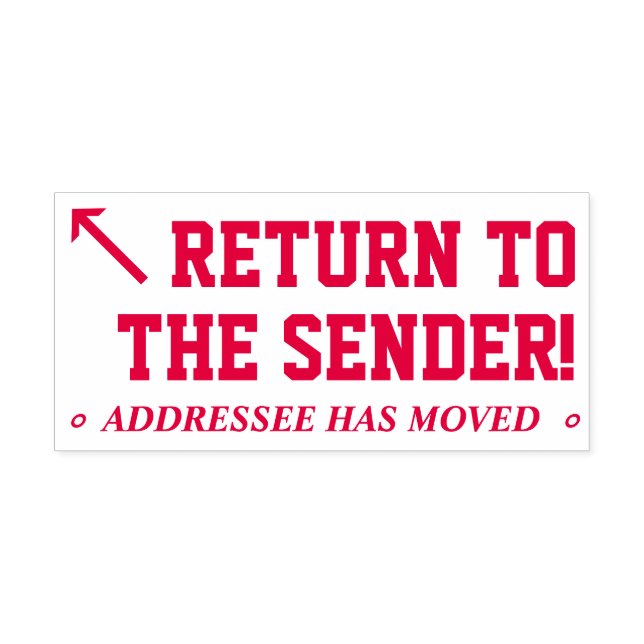 Auto Entintado "Volte para o Remetente!" Carimbo de borracha (Design)