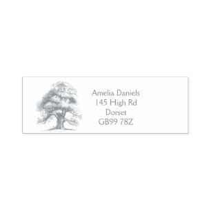 Auto Entintado Wise Old Oak Return Address - Carvalho Carimbo Car