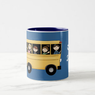 Auto escolar com a caneca customizável do