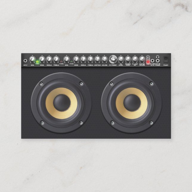 Auto-falantes altos Cartão de visita DJ (Frente)
