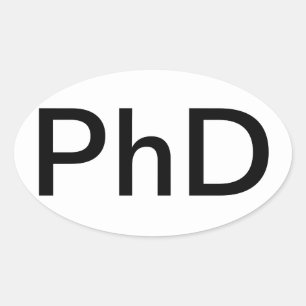 Auto grau do PhD da etiqueta