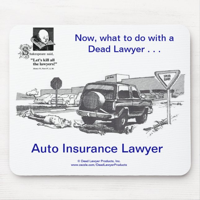 Auto seguro inoperante Mousepad de Lawyer™ (Frente)