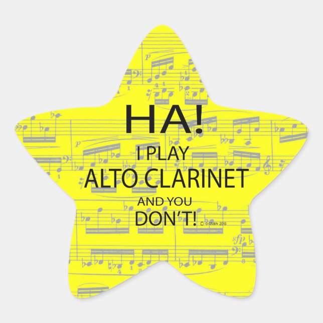 Autocolante Alto Clarinet Star (Frente)