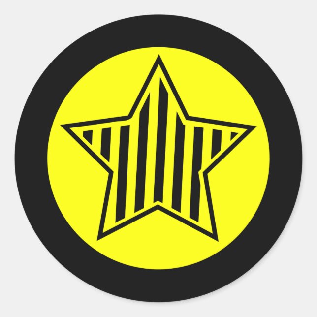 Autocolante amarelo e preto (Frente)