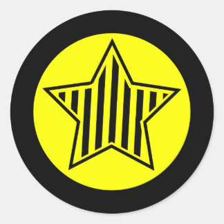 Autocolante amarelo e preto