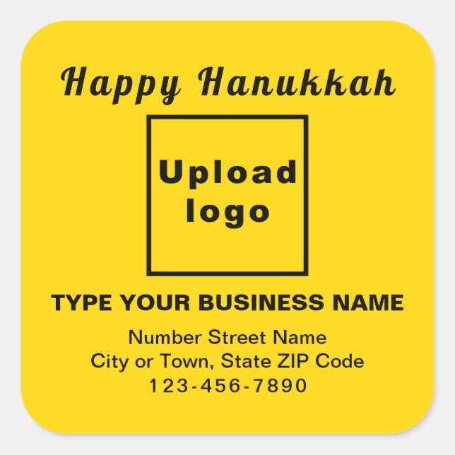 Autocolante amarelo Hanukkah (Frente)