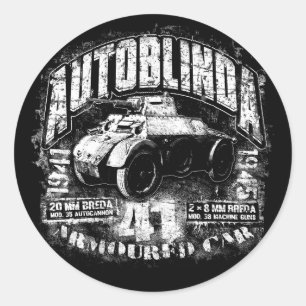 Autocolante Autoblinda 41 Classic Round Sticker