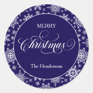 Autocolante Azul Personalizado de Natal