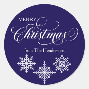 Autocolante Azul Personalizado de Natal