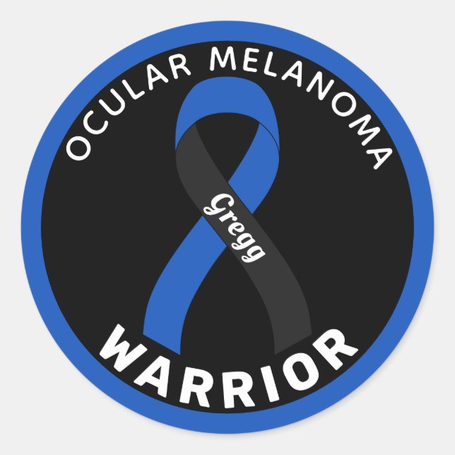 Autocolante branco Melanoma Warrior (Frente)