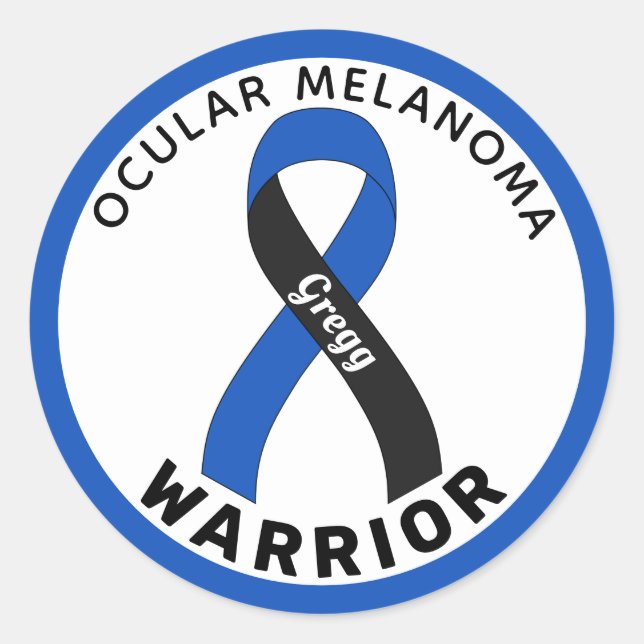 Autocolante branco Melanoma Warrior (Frente)