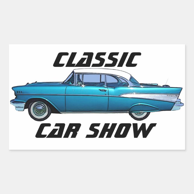 Autocolante clássico 1957 Chevy BelAire personaliz (Frente)