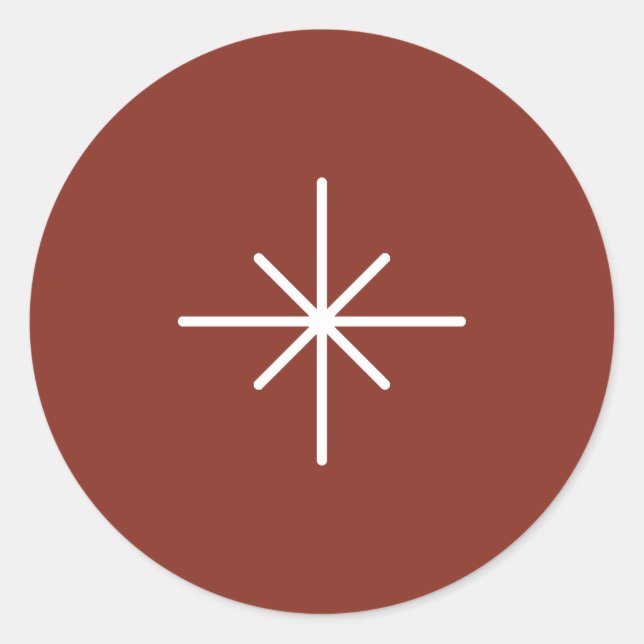 Autocolante clássico de Natal com Floco de Neve (Frente)