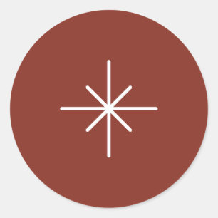 Autocolante clássico de Natal com Floco de Neve