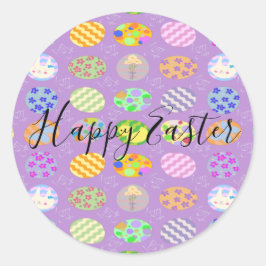 Autocolante clássico de Páscoa giro simples