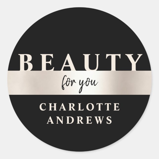 Autocolante Clássico de Rosegold Salon Moderno (Frente)