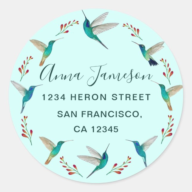 Autocolante Clássico do Endereço (Frente)