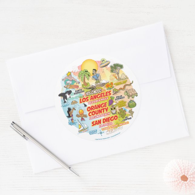 Autocolante clássico do sul da Califórnia (Envelope)