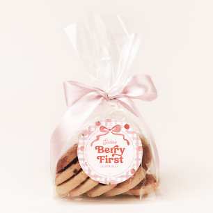 Autocolante com Berry Primeiro Redondo Personaliza