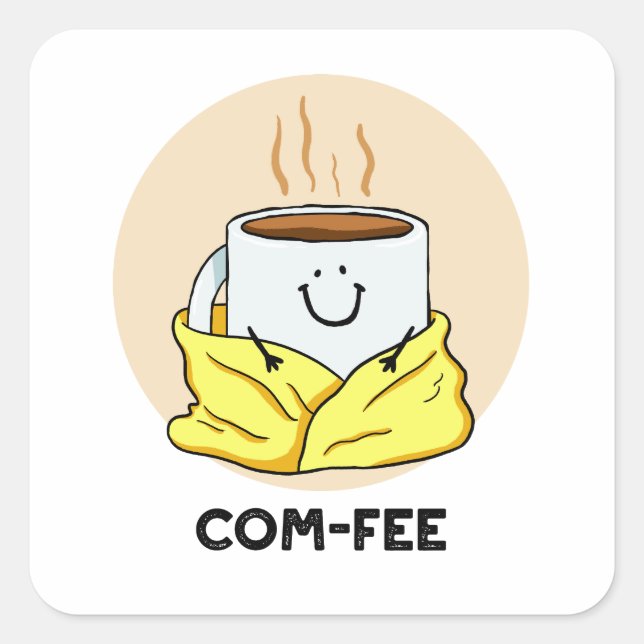 Autocolante Comfy Coffee Pun (Frente)