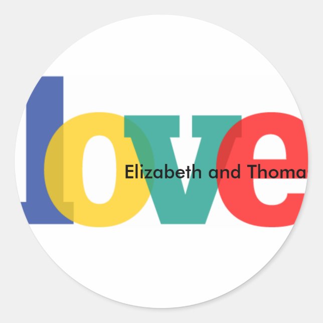 Autocolante de amor transparente (Frente)