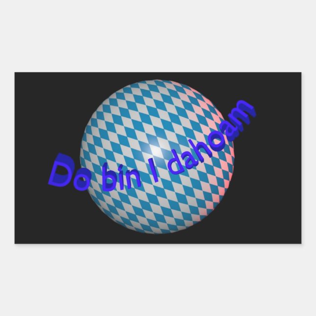 Autocolante de automóvel “Do é j dahoam " (Frente)