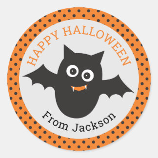Autocolante de Bat Halloween Personalizado