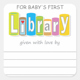 Autocolante de biblioteca