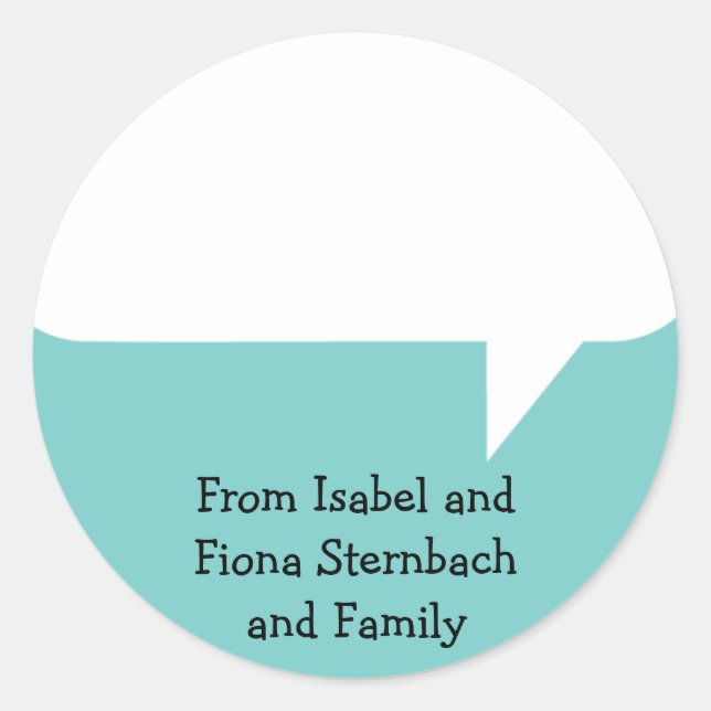 Autocolante de bolhas de fala (Frente)