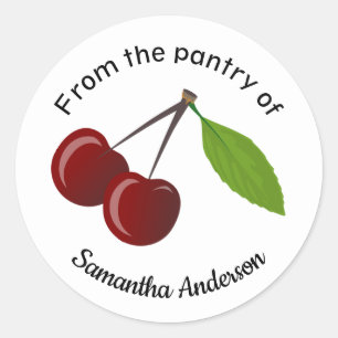 Autocolante de cerejas personalizado