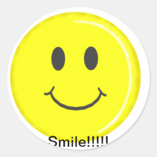 Autocolante de círculo de sorriso