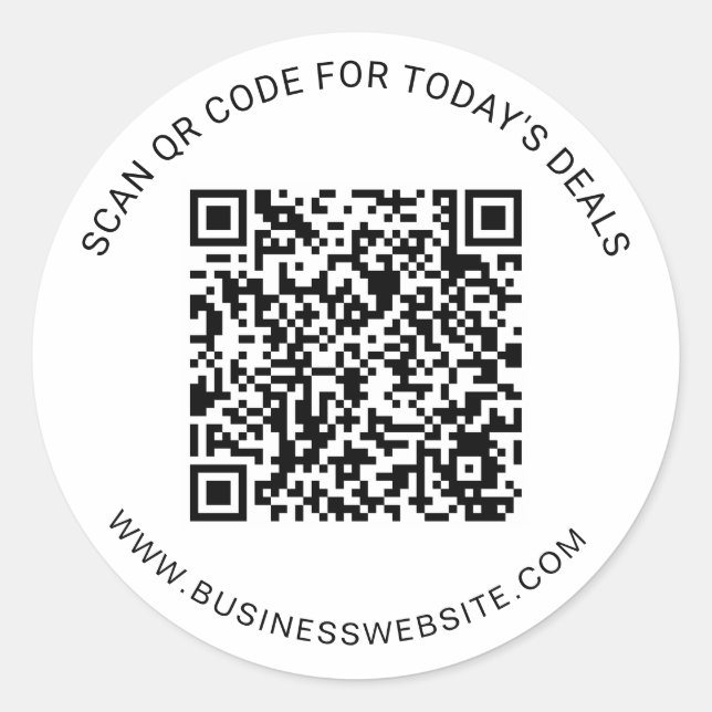 Autocolante de código QR de empresa personalizado (Frente)