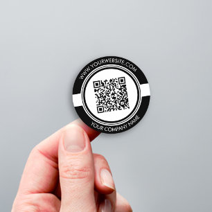 Autocolante de código QR preto e branco