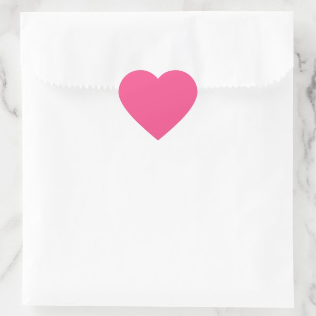 Autocolante de Coração Rosa Quente (Bolsa)
