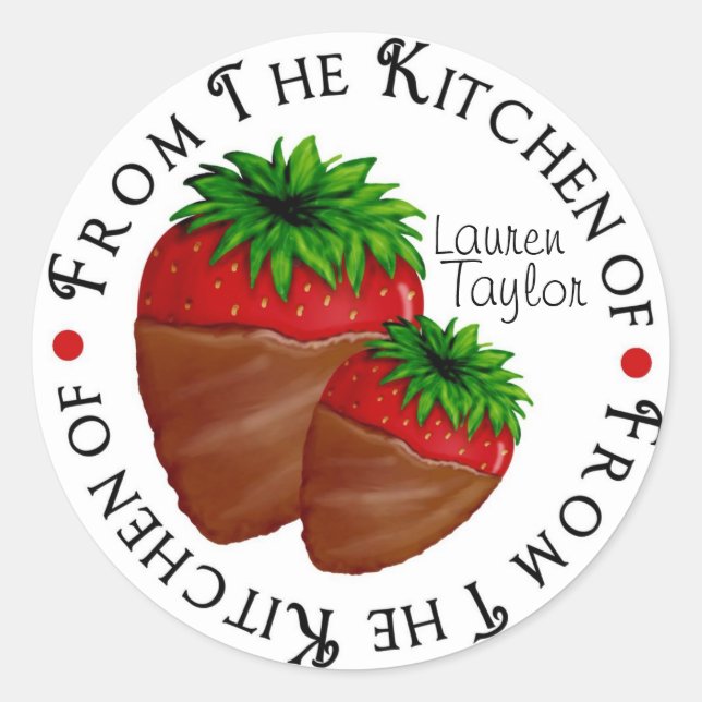 Autocolante de cozinha personalizada - Morango de  (Frente)