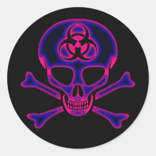 Autocolante de crânio e crossbones