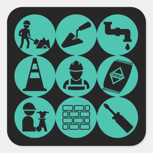 Autocolante de engenharia civil (Frente)