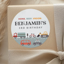 Autocolante de Festa de aniversário de Transporte