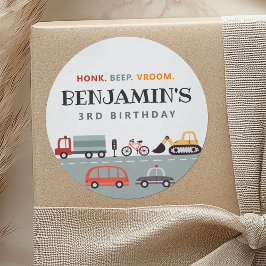 Autocolante de Festa de aniversário de Transporte