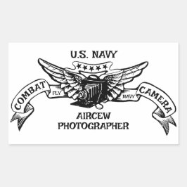 Autocolante de Fotógrafo de Tripulação de Marinho