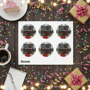Autocolante de fotos de aniversário personalizado