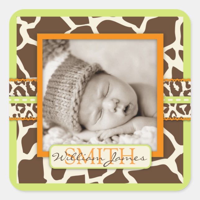 Autocolante de Fotos Verde Safari Boy (Frente)