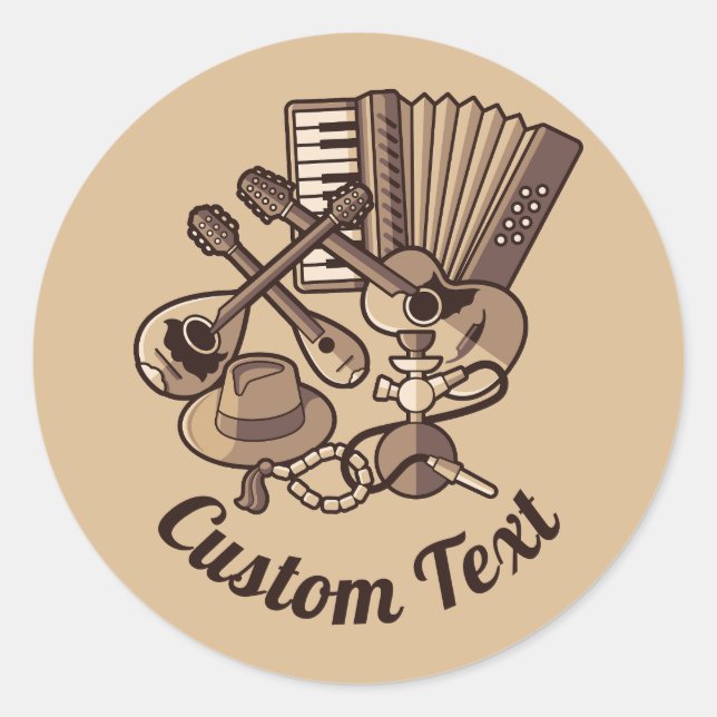 Autocolante de ícones de Rebetiko (Frente)